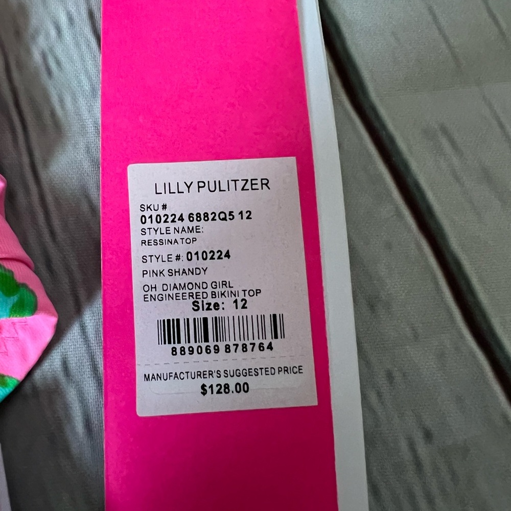 Lilly Pulitzer Puff Sleeve / high waist  Bikini 2 pc Set - Picture 10 of 12